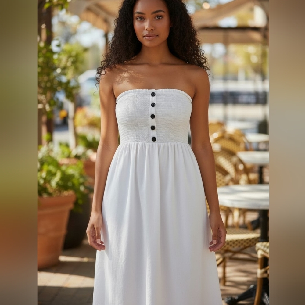 NWT KISMET WHITE STRAPLESS MINI DRESS Strechy Size‎ XS U14